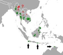 Banteng Population Distribution Map